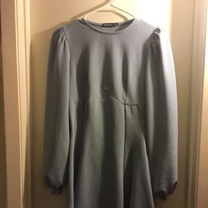 BOOHOO BLUE CINDERELLA SLEEVE DRESS SIZE 8